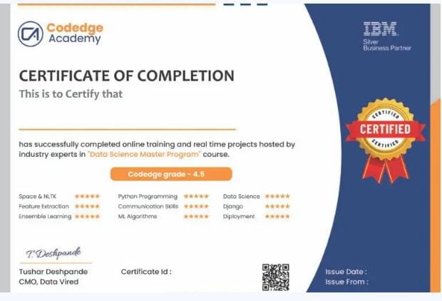 certificate